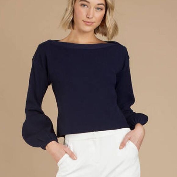 NWT Finders Keepers Navy Blue Knit Sweater - Picture 1 of 4